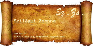 Szilágyi Zsanna névjegykártya