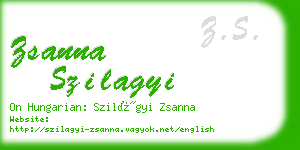 zsanna szilagyi business card